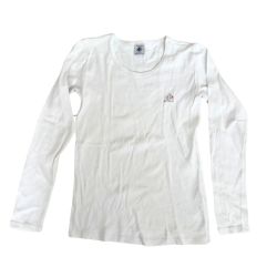T-shirt Manches Longues Petit Bateau – Blanc Classique, Coton Doux