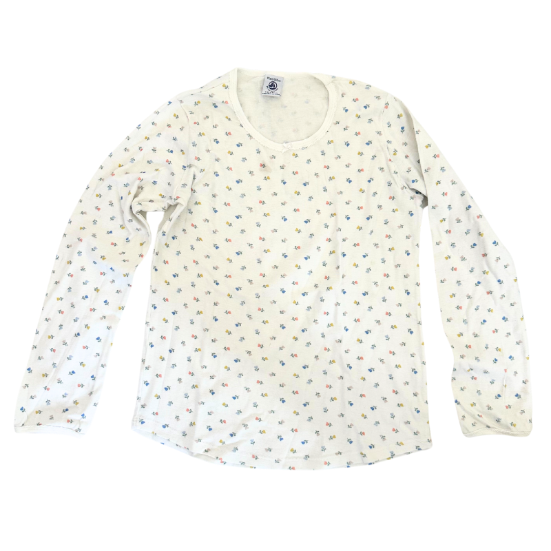 Haut manches longues Petit Bateau – Motif petites fleurs multicolores Haut manches longues Petit Bateau – Motif petites fleurs multicolores