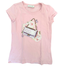 T-shirt rose Monnalisa – imprimé sac à main