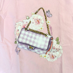 T-shirt rose Monnalisa – imprimé sac à main