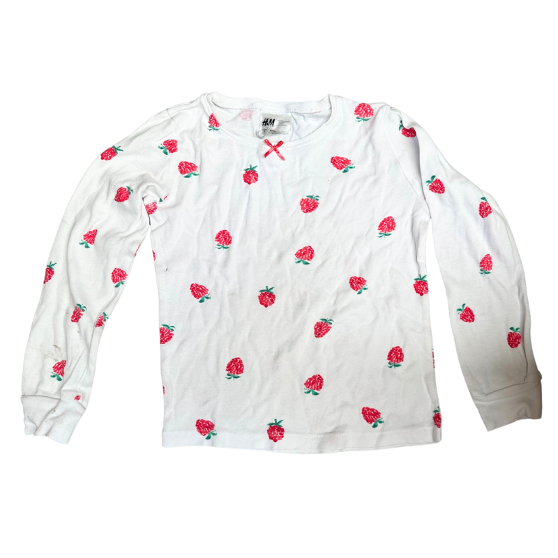 T-shirt Manches Longues H&M – Fraises Craquantes pour Journées Douces T-shirt Manches Longues H&M – Fraises Craquantes pour Journées Douces