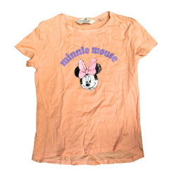 T-shirt Disney Minnie Mouse – Couleur Abricot et Détail Brodé