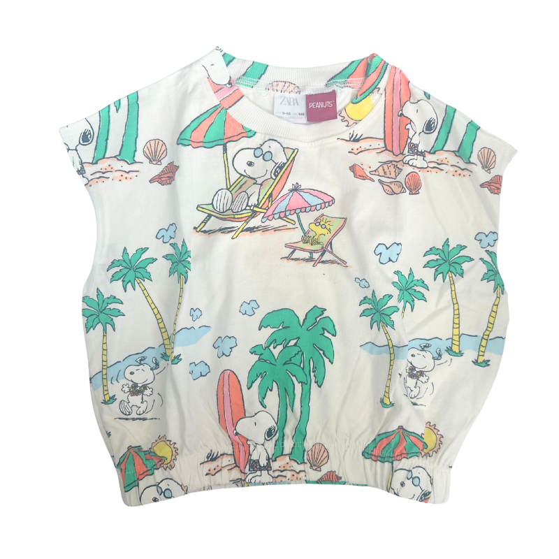 Top court Zara x Peanuts – Snoopy en mode vacances Top court Zara x Peanuts – Snoopy en mode vacances