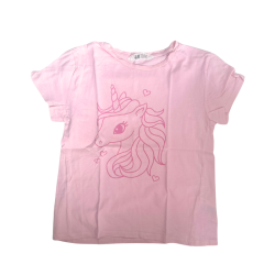 T-shirt rose pastel à licorne H&M – Douceur magique pour petites rêveuses
