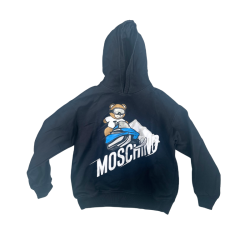 Sweat à capuche Moschino noir – L’ourson surfe sur les sommets !