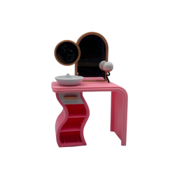 Coiffeuse Miniature Rose – Accessoire Barbie