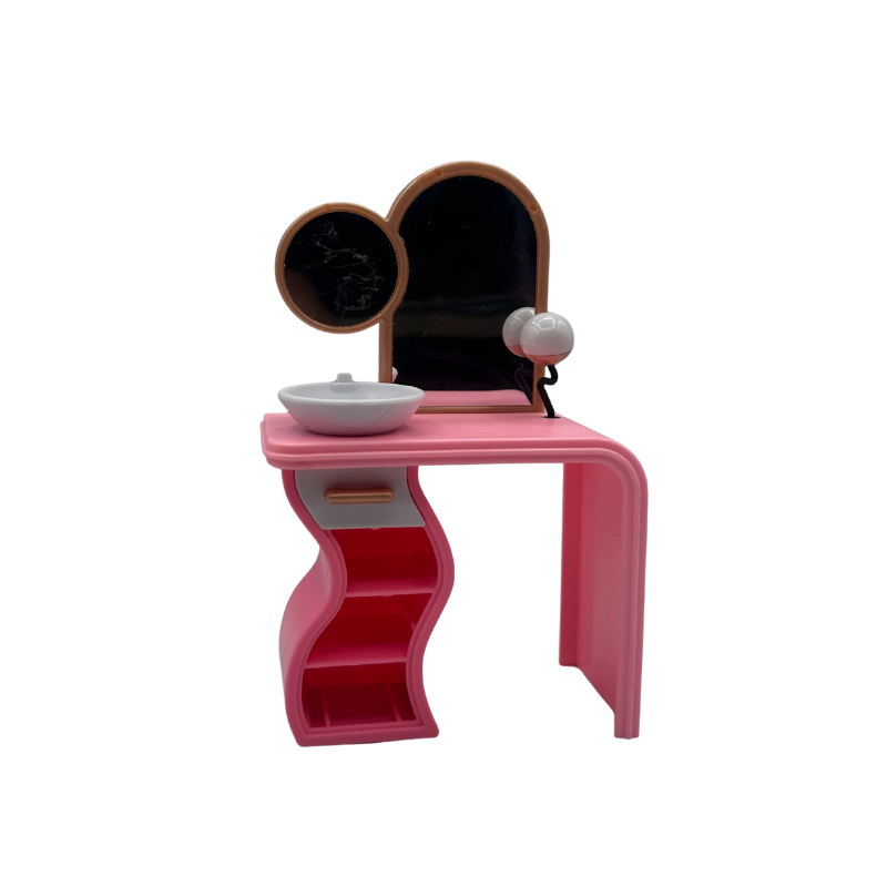 Coiffeuse Miniature Rose – Accessoire Barbie