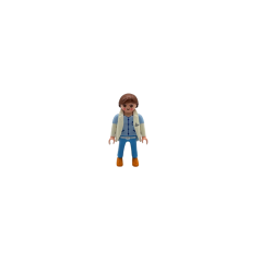 Figurine Playmobil Personnage en Bleu et Veste Crème