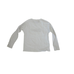 T-shirt manches longues Chloé blanc logo brodé fille