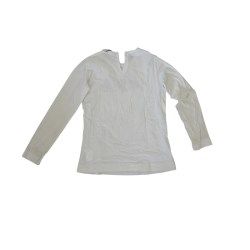 T-shirt blanc manches longues Monnalisa – Motif floral "Love" strassé