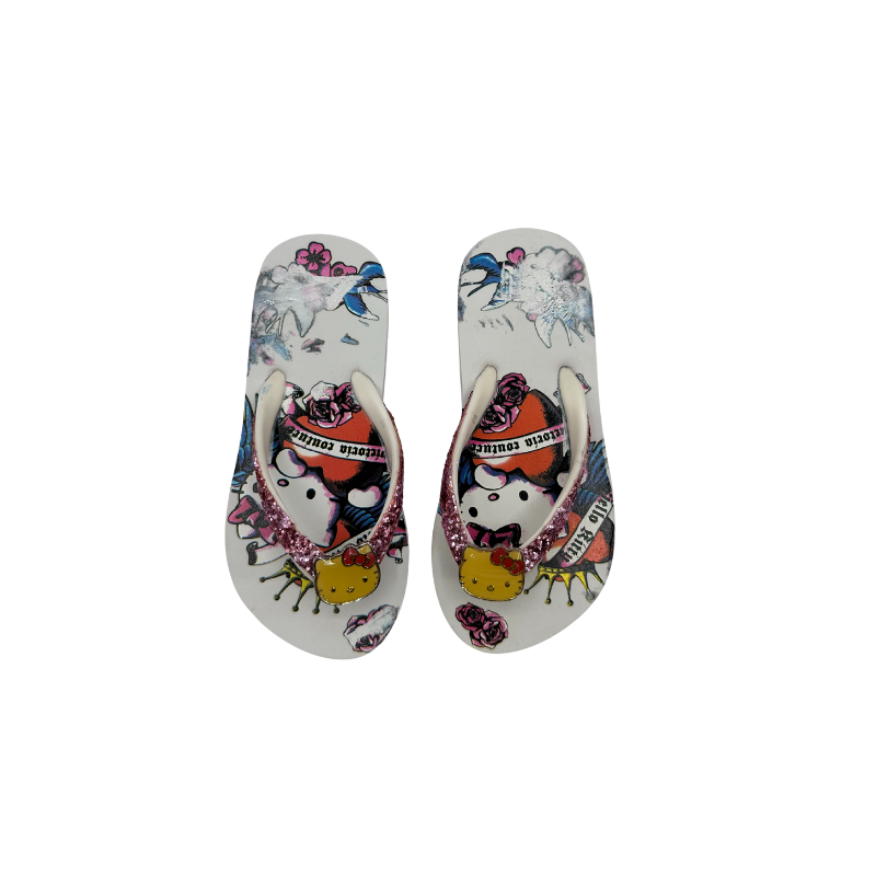 Tongs Hello Kitty pailletées – Taille 28 Tongs Hello Kitty pailletées – Taille 28