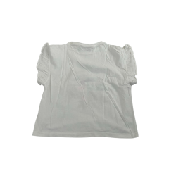 T-shirt tropical blanc H&M – Fille 9-10 ans – Flamant rose et fleurs