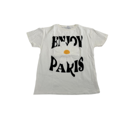 T-shirt enfant Zara « Enjoy Paris » avec fleur en relief – 10 ans