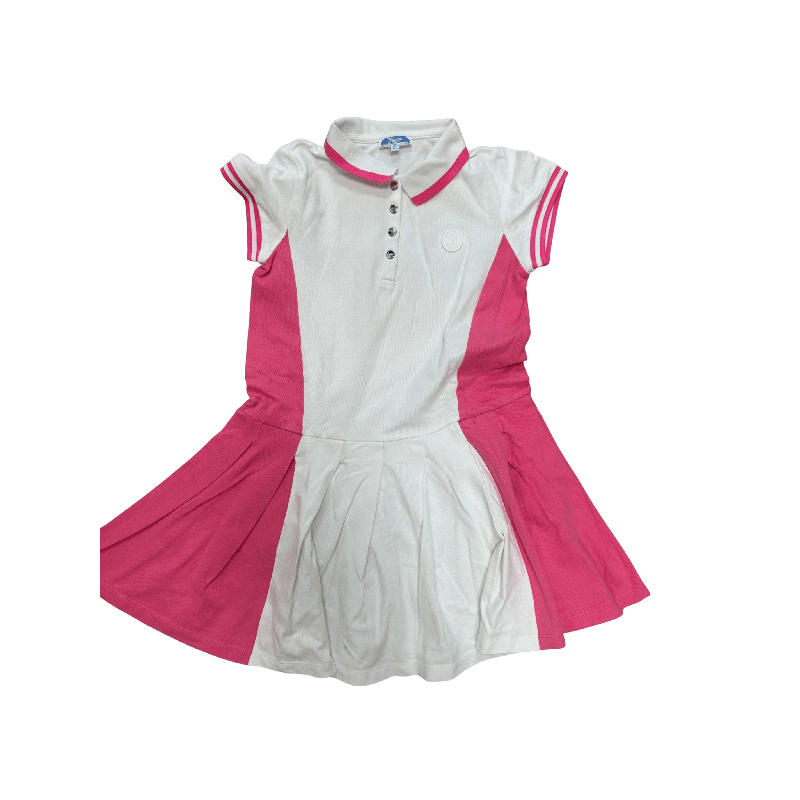 Robe polo Jacadi fille – Blanc et rose, 8 ans