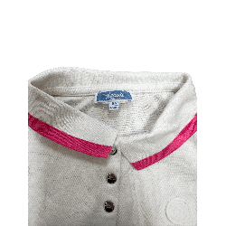 Robe polo Jacadi fille – Blanc et rose, 8 ans