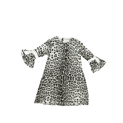 Robe léopard Roberto Cavalli Junior – Manches volantées, chic et tendance