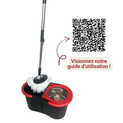 Balai Twist & Shine 2 en 1 et Support à roulettes