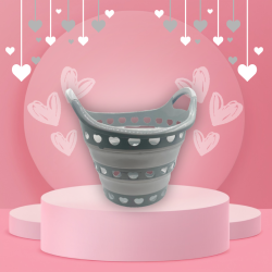Foldable love basket - space-saving & stylish storage
