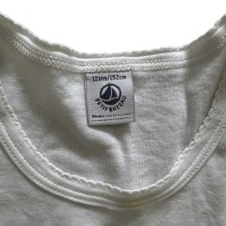 T-shirt manches longues Petit Bateau – Blanc basique 12 ans