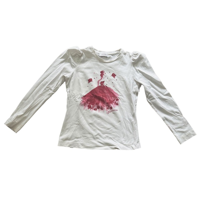T-shirt manches longues Monnalisa – Silhouette élégante en robe rose