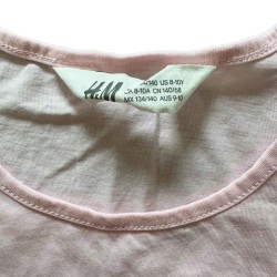 Débardeur H&M rose fille – Imprimé pastèque "Summer & Smile" – 8/10 ans