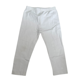 Legging blanc Monnalisa – Élégance discrète avec détail floral raffiné