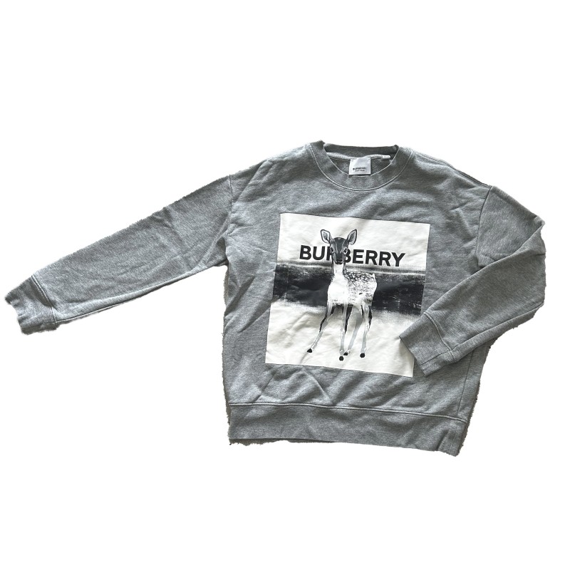 Sweat Burberry gris enfant – Logo faon 140 cm