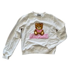 Sweat blanc Moschino Teen avec motif ourson brodé