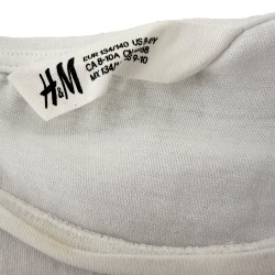T-shirt H&M blanc papillon coloré fille 8-10 ans
