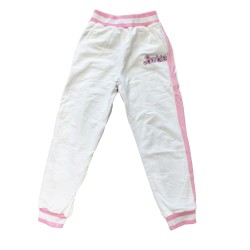 Pantalon de jogging Monnalisa Barbie blanc et rose