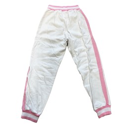 Pantalon de jogging Monnalisa Barbie blanc et rose