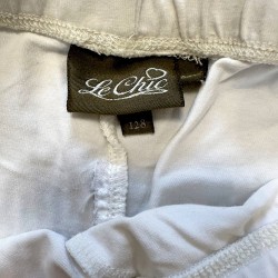 Legging blanc fille Le Chic avec nœuds et strass