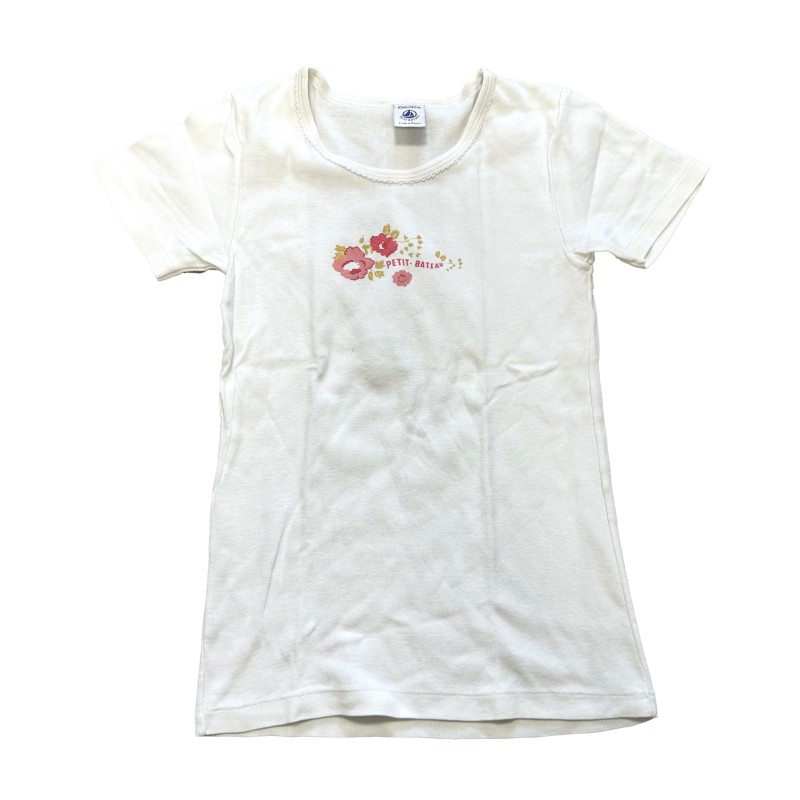 T-shirt blanc fille Petit Bateau