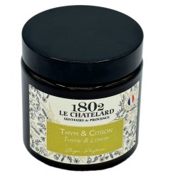 Bougie parfumée au thym et citron - Cire végétale