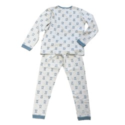Pyjama Petit Bateau en coton bio – Imprimé chiens bleus