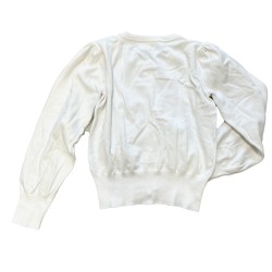 Gilet blanc Angel’s Face avec nœuds et boutons dorés