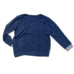 Pyjama Petit Bateau garçon – Ensemble éponge bleu marine à manches longues