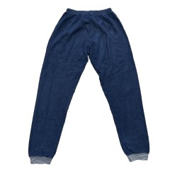 Pyjama Petit Bateau garçon – Ensemble éponge bleu marine à manches longues