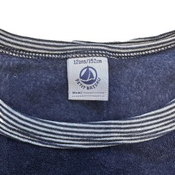 Pyjama Petit Bateau garçon – Ensemble éponge bleu marine à manches longues