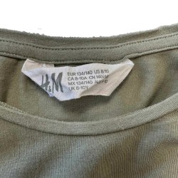 T-shirt manches longues H&M fille – Vert kaki, imprimé lapin