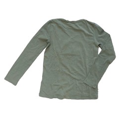 T-shirt manches longues H&M fille – Vert kaki, imprimé lapin