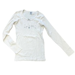 Petit Bateau – Tee-shirt manches longues blanc imprimé personnages
