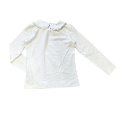 Blouse blanche Monnalisa  10 ans – Col Claudine brodé
