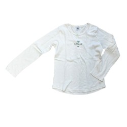 Petit Bateau – T-shirt à manches longues fille – Motif "Amour"