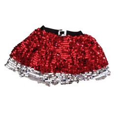 Jupe tutu à sequins rouges et argentés Claire’s