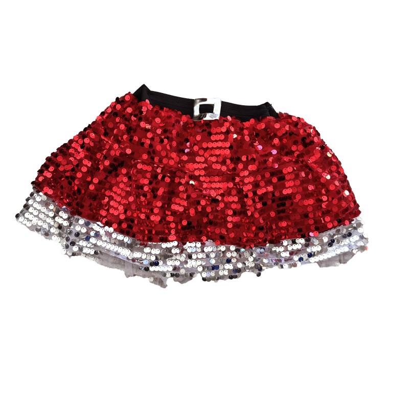 Jupe tutu à sequins rouges et argentés Claire’s