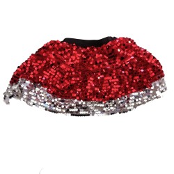 Jupe tutu à sequins rouges et argentés Claire’s