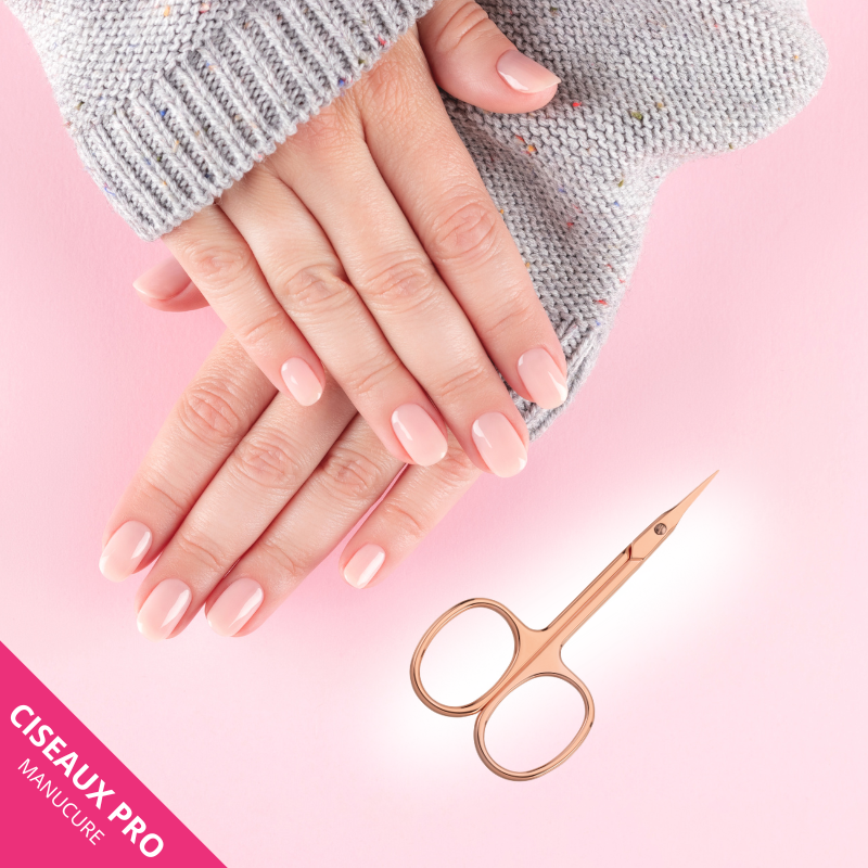 Ciseaux Pro Manucure Or Rose : qualité professionnelle