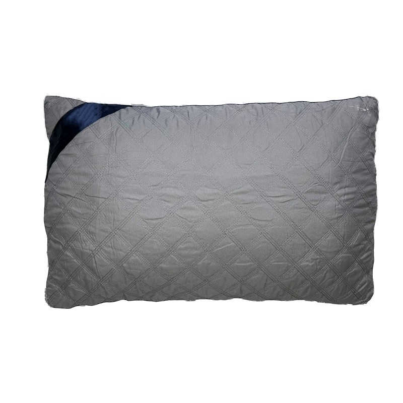 Oreiller de confort gris matelassé – Soutien optimal et design élégant