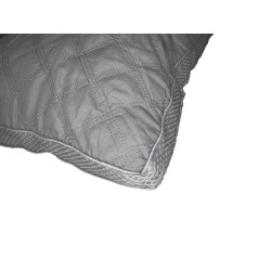 Oreiller de confort gris matelassé – Soutien optimal et design élégant
